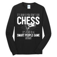 Funny Chess Player Chess Pieces I Smart People Game Tall Long Sleeve T-Shirt