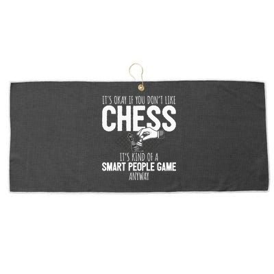 Funny Chess Player Chess Pieces I Smart People Game Large Microfiber Waffle Golf Towel