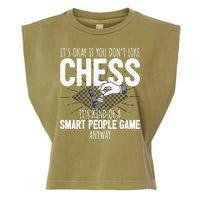 Funny Chess Player Chess Pieces I Smart People Game Garment-Dyed Women's Muscle Tee