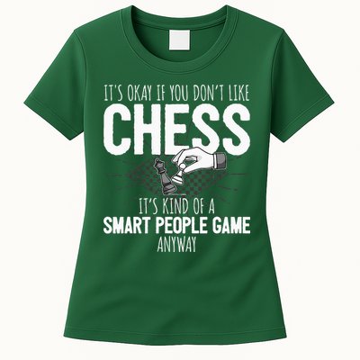 Funny Chess Player Chess Pieces I Smart People Game Womens T-Shirt