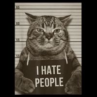 Funny Cat Police Mugshot I Hate People Toddler T-Shirt