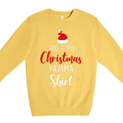 Funny Christmas Pj Pajama Pjs For Family Premium Crewneck Sweatshirt