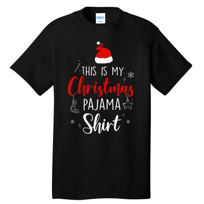 Funny Christmas Pj Pajama Pjs For Family Tall T-Shirt