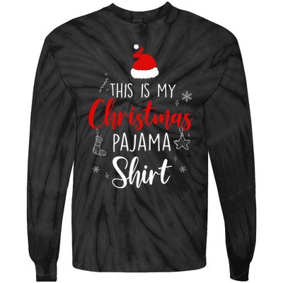 Funny Christmas Pj Pajama Pjs For Family Tie-Dye Long Sleeve Shirt