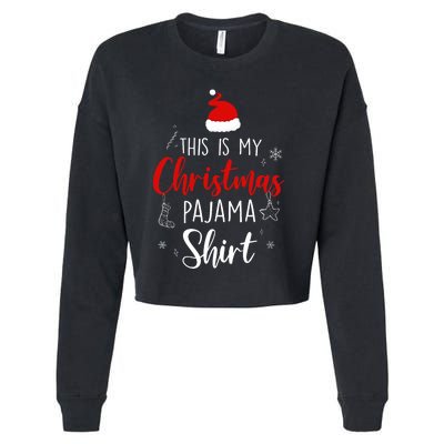 Funny Christmas Pj Pajama Pjs For Family Cropped Pullover Crew