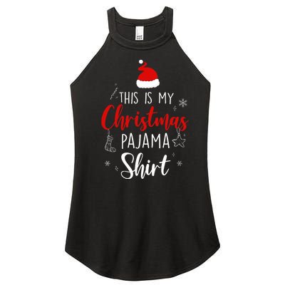 Funny Christmas Pj Pajama Pjs For Family Women's Perfect Tri Rocker Tank