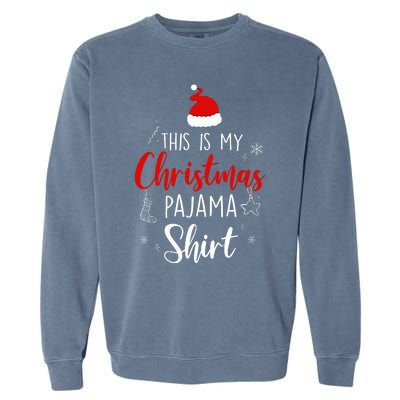 Funny Christmas Pj Pajama Pjs For Family Garment-Dyed Sweatshirt