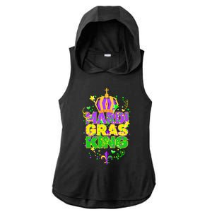 Funny Carnival Party Confetti Outfit Mardi Gras King Crown Ladies PosiCharge Tri-Blend Wicking Draft Hoodie Tank