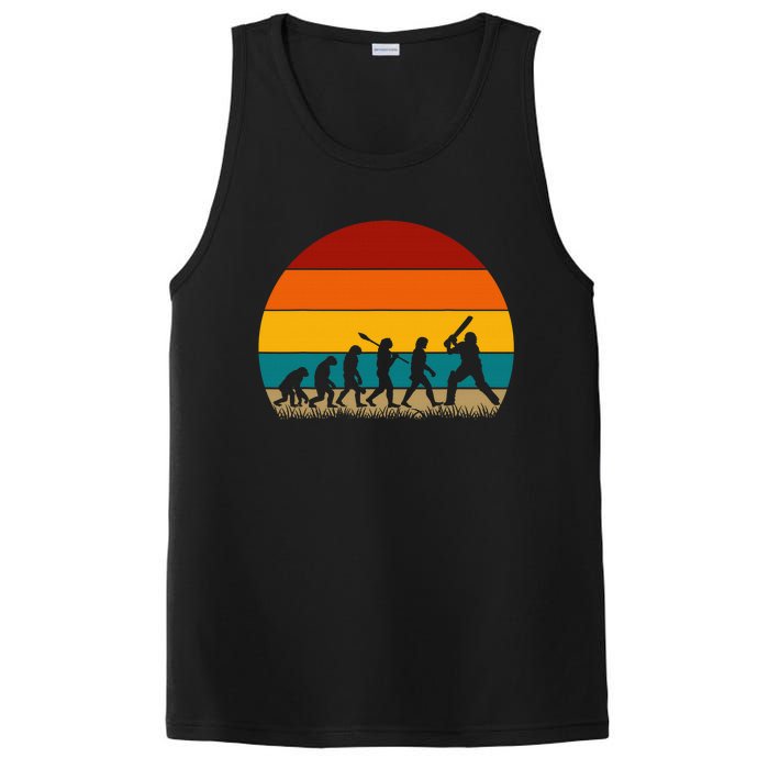 Funny Cricket Player Retro Cricket Evolution PosiCharge Competitor Tank