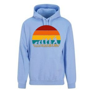 Funny Cricket Player Retro Cricket Evolution Unisex Surf Hoodie