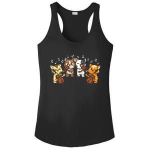 Funny Cats Playing Violin Cello Orchestra Musician Music Gift Lovers Ladies PosiCharge Competitor Racerback Tank