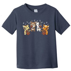 Funny Cats Playing Violin Cello Orchestra Musician Music Gift Lovers Toddler T-Shirt