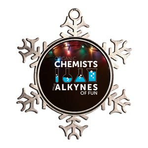 Funny Chemistry Pun Organic Chemists Have Alkynes Fun Metallic Star Ornament