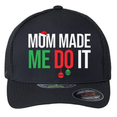 Family Christmas Pajamas Matching Mom  Flexfit Unipanel Trucker Cap