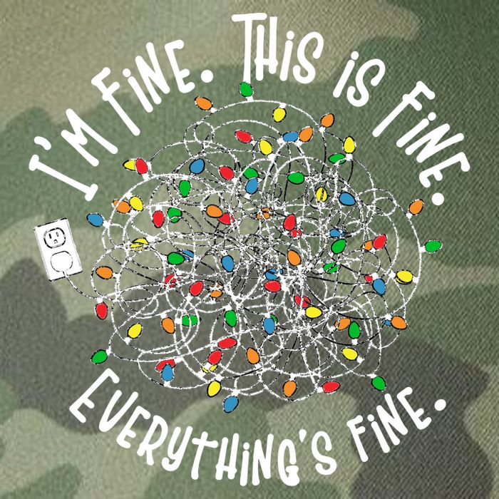 Funny Christmas Problem With Tangled Lights Legacy Tie Dye Trucker Hat