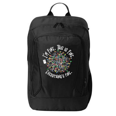 Funny Christmas Problem With Tangled Lights City Backpack