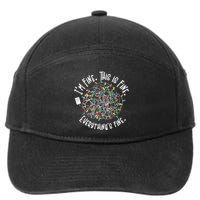 Funny Christmas Problem With Tangled Lights 7-Panel Snapback Hat