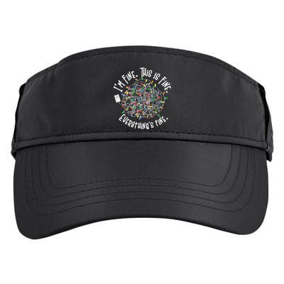 Funny Christmas Problem With Tangled Lights Adult Drive Performance Visor