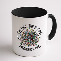 Funny Christmas Problem With Tangled Lights Mug