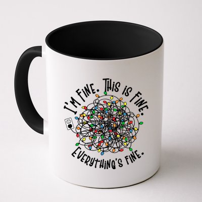 Funny Christmas Problem With Tangled Lights Mug