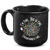 Funny Christmas Problem With Tangled Lights 15oz Campfire Ceramic Mug
