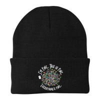 Funny Christmas Problem With Tangled Lights Beanie