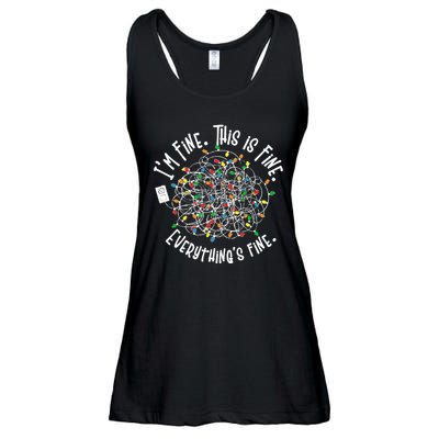 Funny Christmas Problem With Tangled Lights Ladies Essential Flowy Tank
