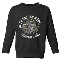 Funny Christmas Problem With Tangled Lights Toddler Sweatshirt