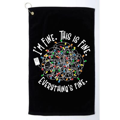 Funny Christmas Problem With Tangled Lights Golf Towel