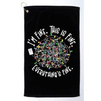 Funny Christmas Problem With Tangled Lights Golf Towel