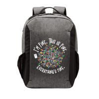 Funny Christmas Problem With Tangled Lights Vector Backpack