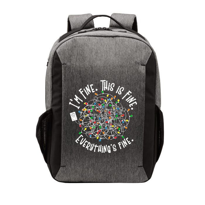 Funny Christmas Problem With Tangled Lights Vector Backpack