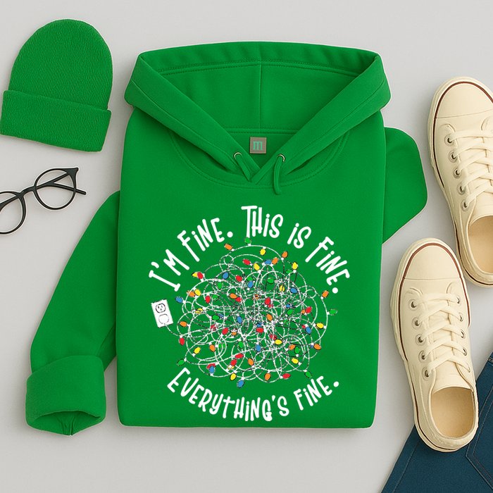 Funny Christmas Problem With Tangled Lights Hoodie