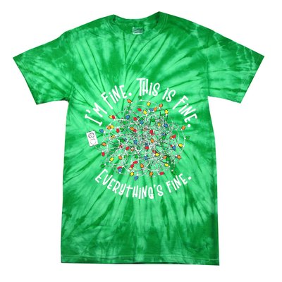 Funny Christmas Problem With Tangled Lights Tie-Dye T-Shirt