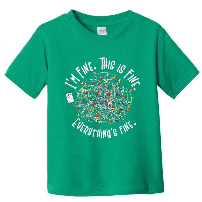 Funny Christmas Problem With Tangled Lights Toddler T-Shirt