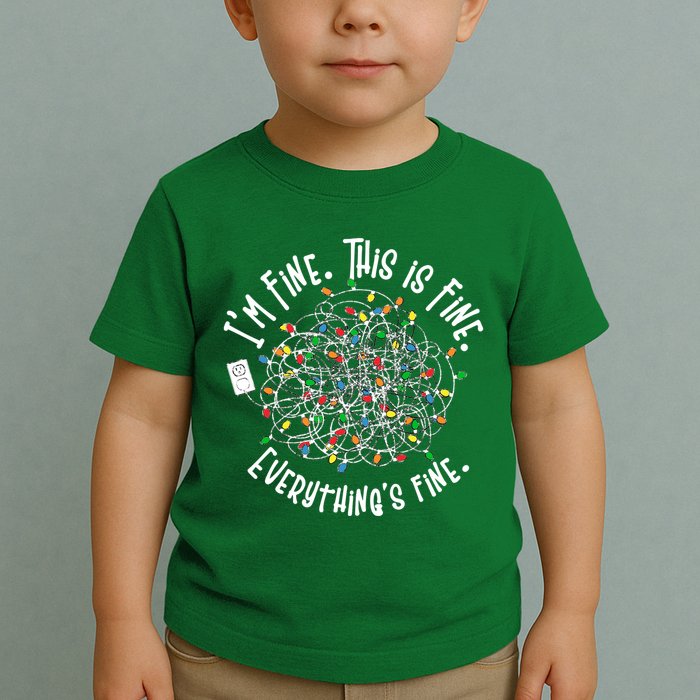 Funny Christmas Problem With Tangled Lights Toddler T-Shirt