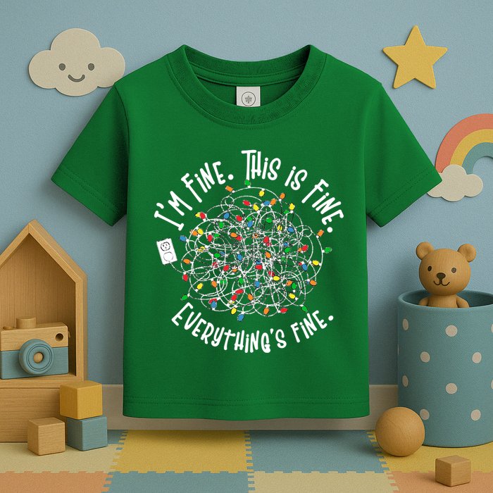 Funny Christmas Problem With Tangled Lights Toddler T-Shirt