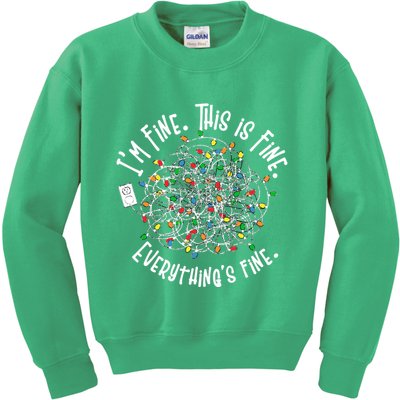 Funny Christmas Problem With Tangled Lights Kids Sweatshirt