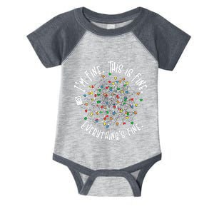 Funny Christmas Problem With Tangled Lights Infant Baby Jersey Bodysuit