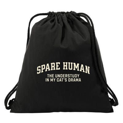 Funny Cat Parent Spare Human Sarcastic Drawstring Bag