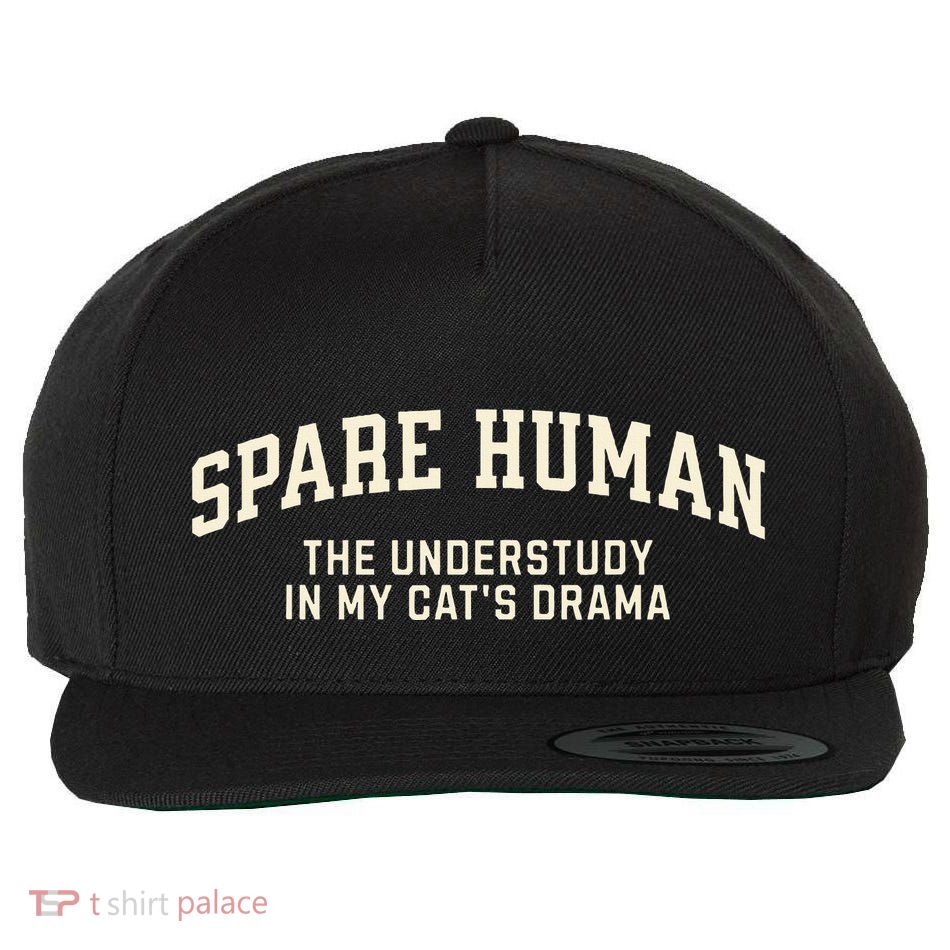 Funny Cat Parent Spare Human Sarcastic Wool Snapback Cap
