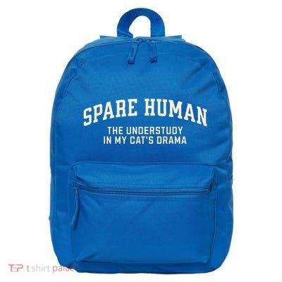 Funny Cat Parent Spare Human Sarcastic 16 in Basic Backpack