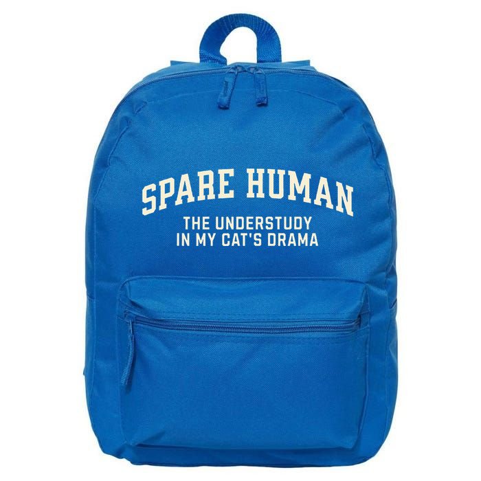 Funny Cat Parent Spare Human Sarcastic 16 in Basic Backpack