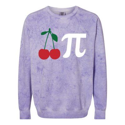 Funny Cherry Pi Day March 14 Math Lover Science Teacher Cute Gift Colorblast Crewneck Sweatshirt