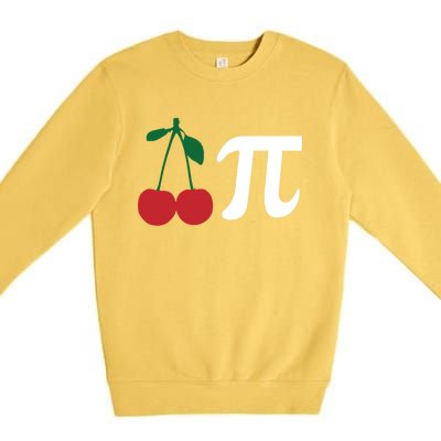 Funny Cherry Pi Day March 14 Math Lover Science Teacher Cute Gift Premium Crewneck Sweatshirt