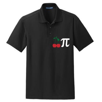 Funny Cherry Pi Day March 14 Math Lover Science Teacher Cute Gift Dry Zone Grid Polo