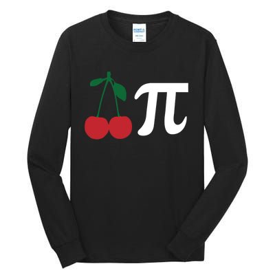 Funny Cherry Pi Day March 14 Math Lover Science Teacher Cute Gift Tall Long Sleeve T-Shirt