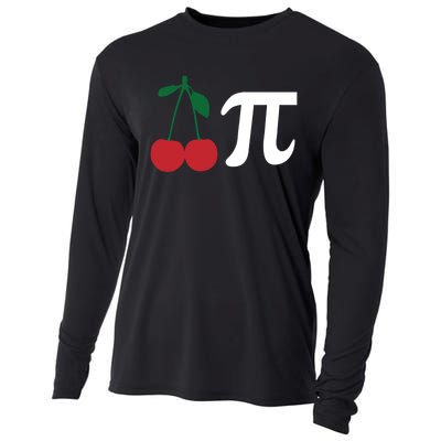 Funny Cherry Pi Day March 14 Math Lover Science Teacher Cute Gift Cooling Performance Long Sleeve Crew