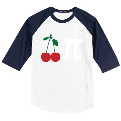 Funny Cherry Pi Day March 14 Math Lover Science Teacher Cute Gift Baseball Sleeve Shirt