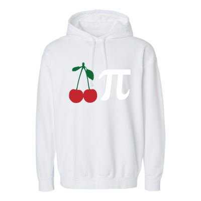 Funny Cherry Pi Day March 14 Math Lover Science Teacher Cute Gift Garment-Dyed Fleece Hoodie